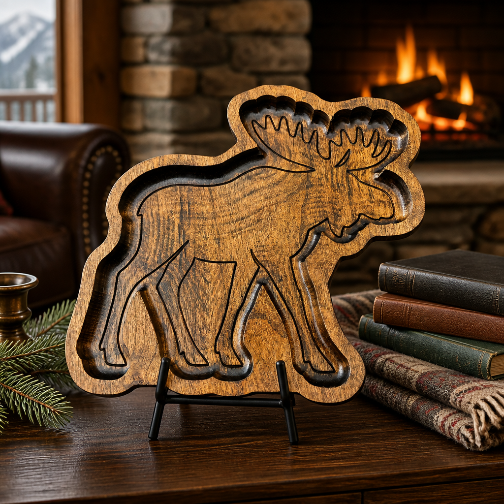 Tray Wooden - Moose