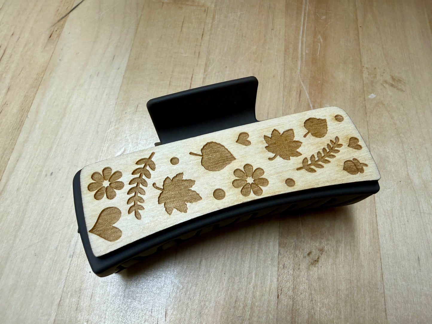 Hair Clip - Leaves and Flowers