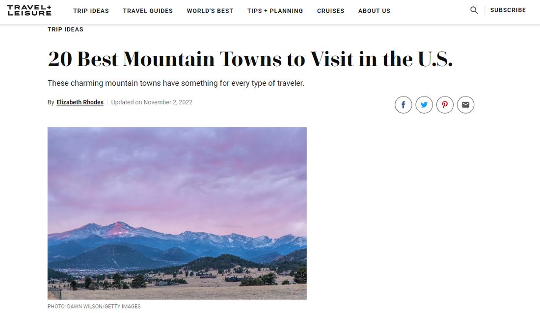 20 Best Mountain Town - Travel and Leisure