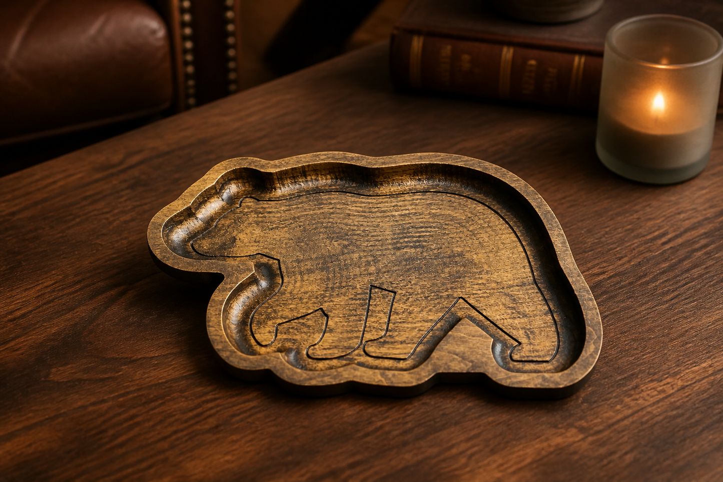Tray Wooden - Bear