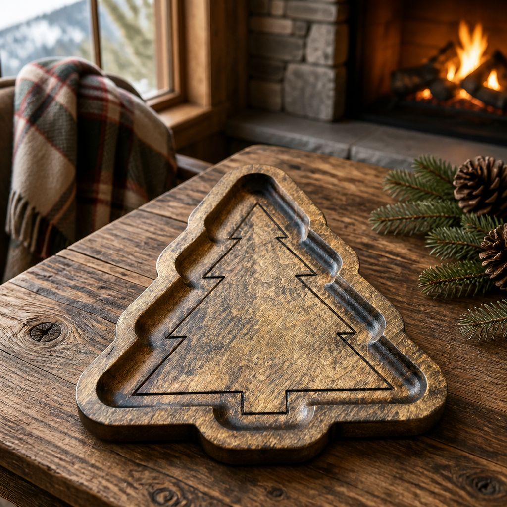 Tray Wooden - Tree