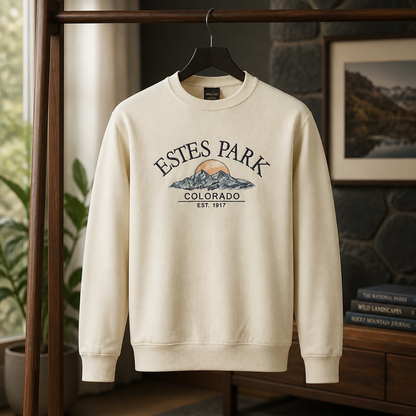 Dashing Mountain Emb. Crewneck