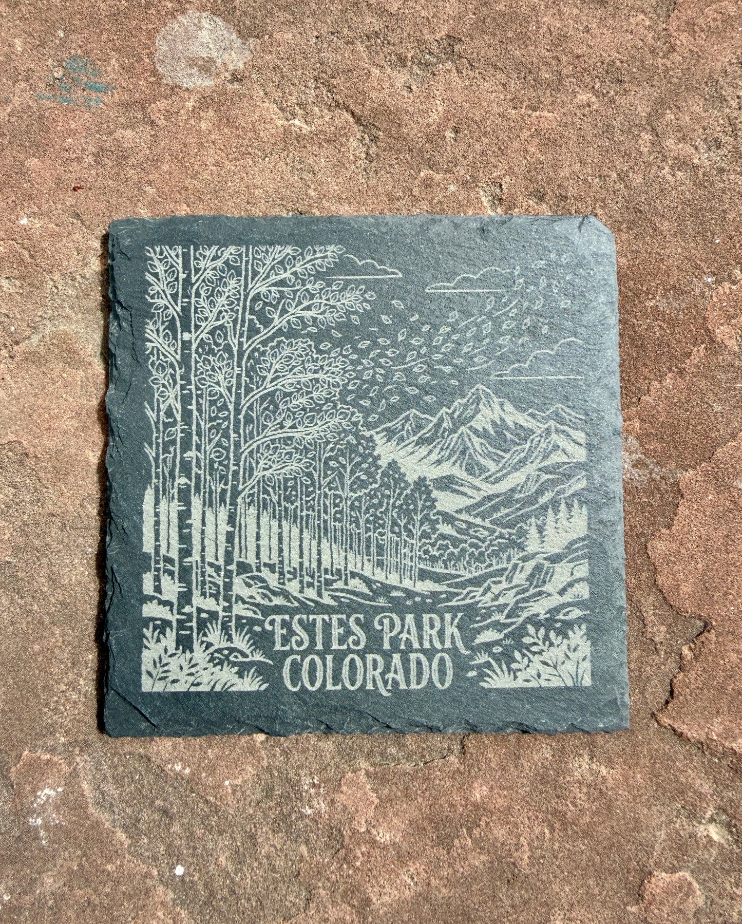 Coaster - Fall Aspen Scene Slate