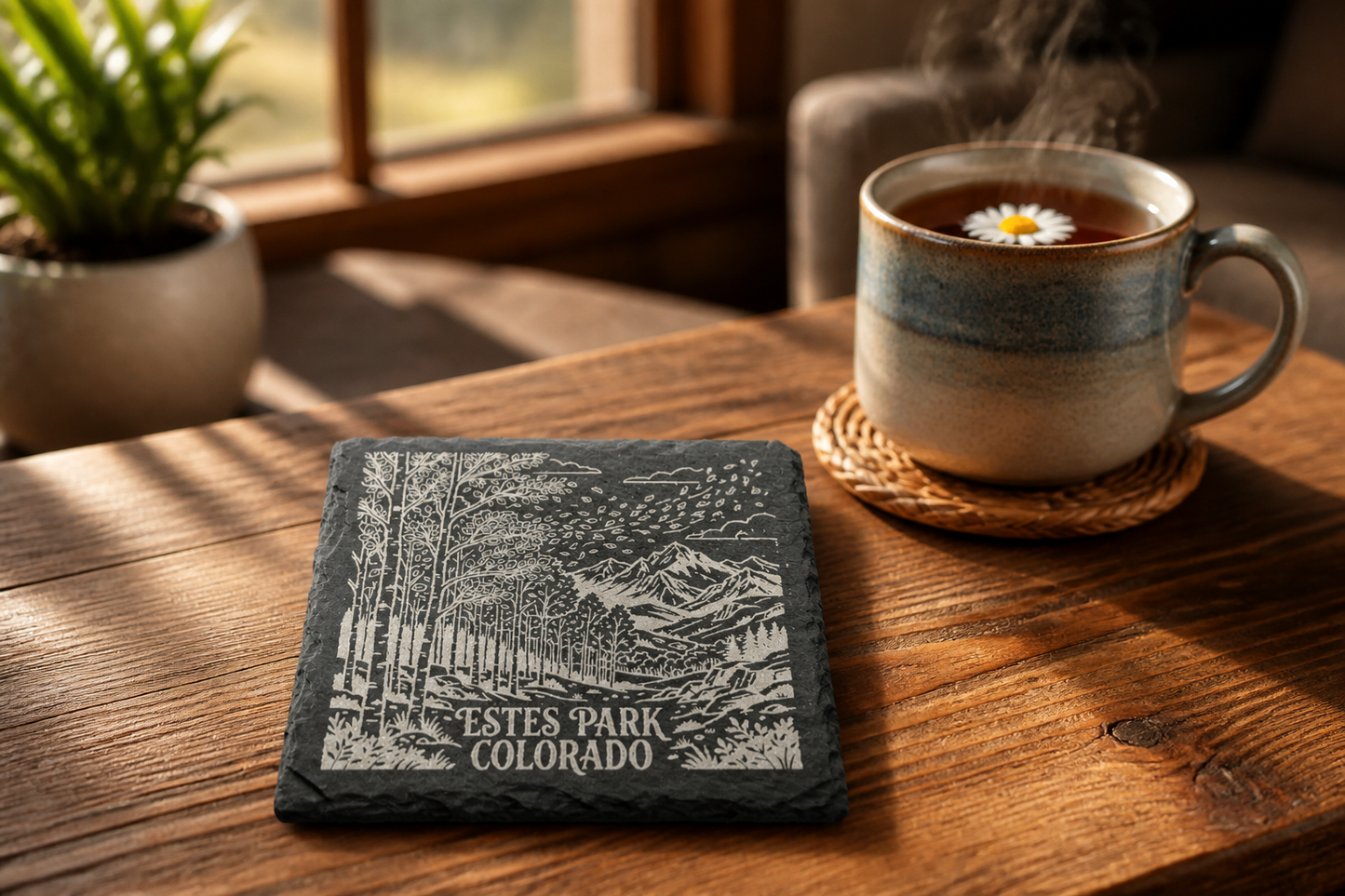 Coaster - Fall Aspen Scene Slate